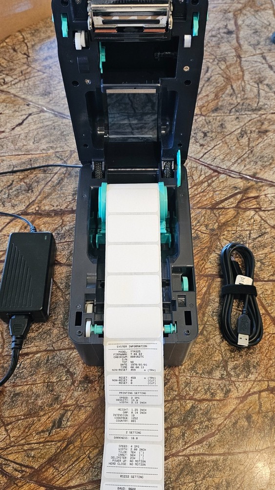 TSC TTP-225 Barcode USB Thermal Label Printer - Complete