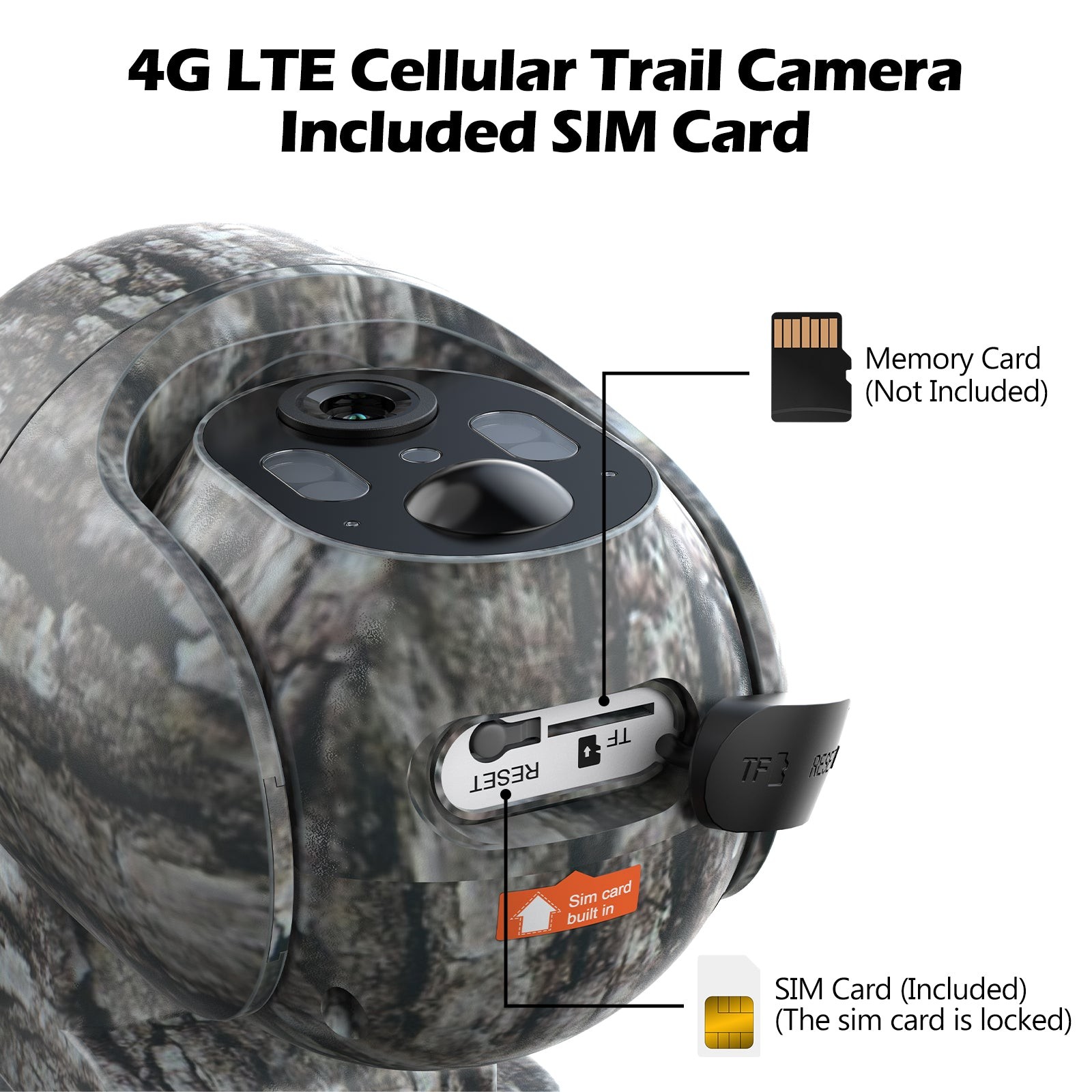 2Pack Solar Powered 4G LTE Cellular 2K PTZ Trail Camera Hunting Cam + SIM Card