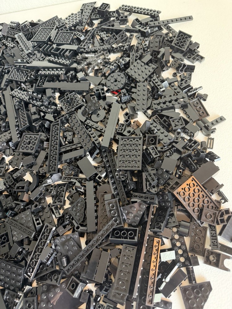 4 lb Lego Bulk Lot Black Colored Mix Bricklink MOC Bricks Assorted