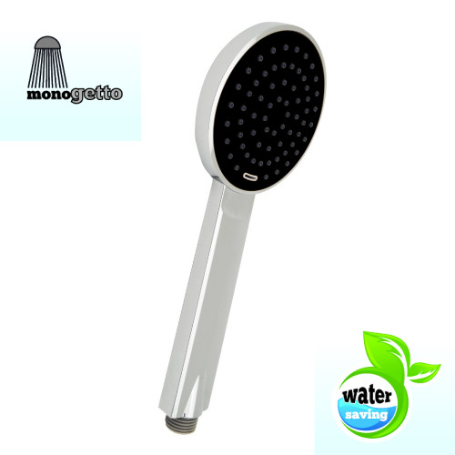 Single-jet shower with chrome water saving function Ø 95 mm bath shower