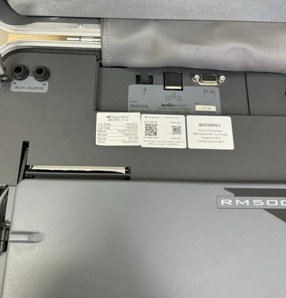 Audioscan RM500SL Hearing Aid Analyzer Untested