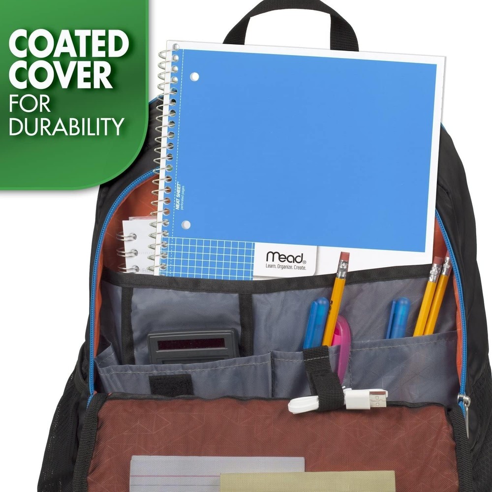 Graph Ruled 1 Subject Notebook, 100 Sheets, 3-Hole Punched, Ideal for Binders