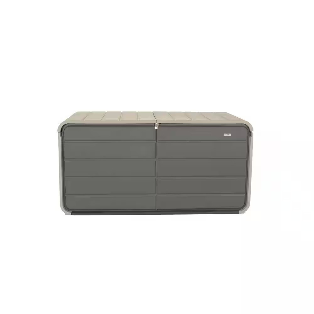 200 Gal. Plastic Outdoor Storage Deck Box, Lockable Large Patio Storage Bin for