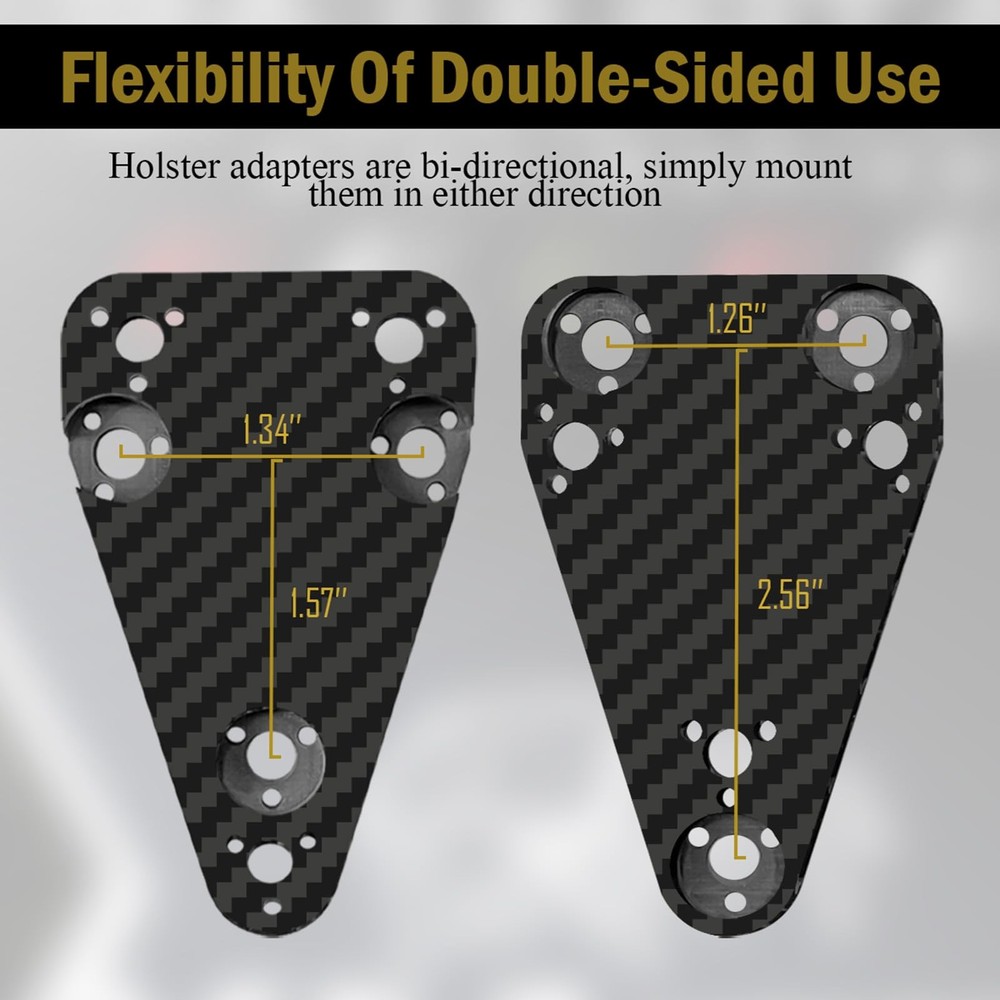 Holster Adapter, Cross Platform Conversion Kit, Molle Carbon Fiber Modular