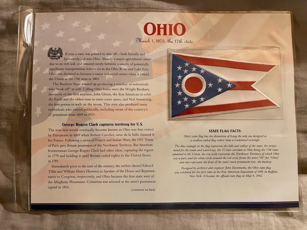 WILLABEE & WARD FLAG PATCH PANE ****OHIO