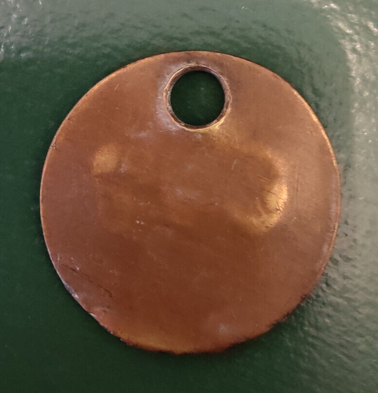 GRIMETHORPE Colliery Pit Check Tally - marked GRIMETHORPE COLLIERY 647