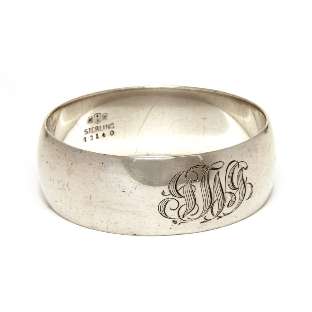 Antique Gorham Sterling Napkin Ring GWG Monogram Elegant Dining Accessory