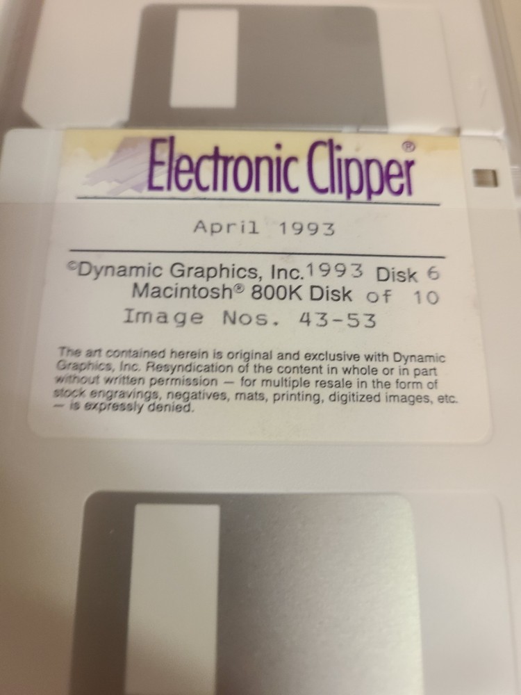 Dynamic Graphics Designer's Electronic Clipper over 150 Disks