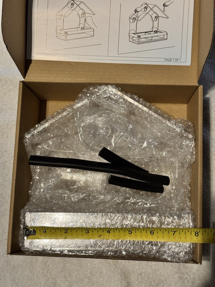Acrylic Window Bird Feeder with 5 Suction Cups