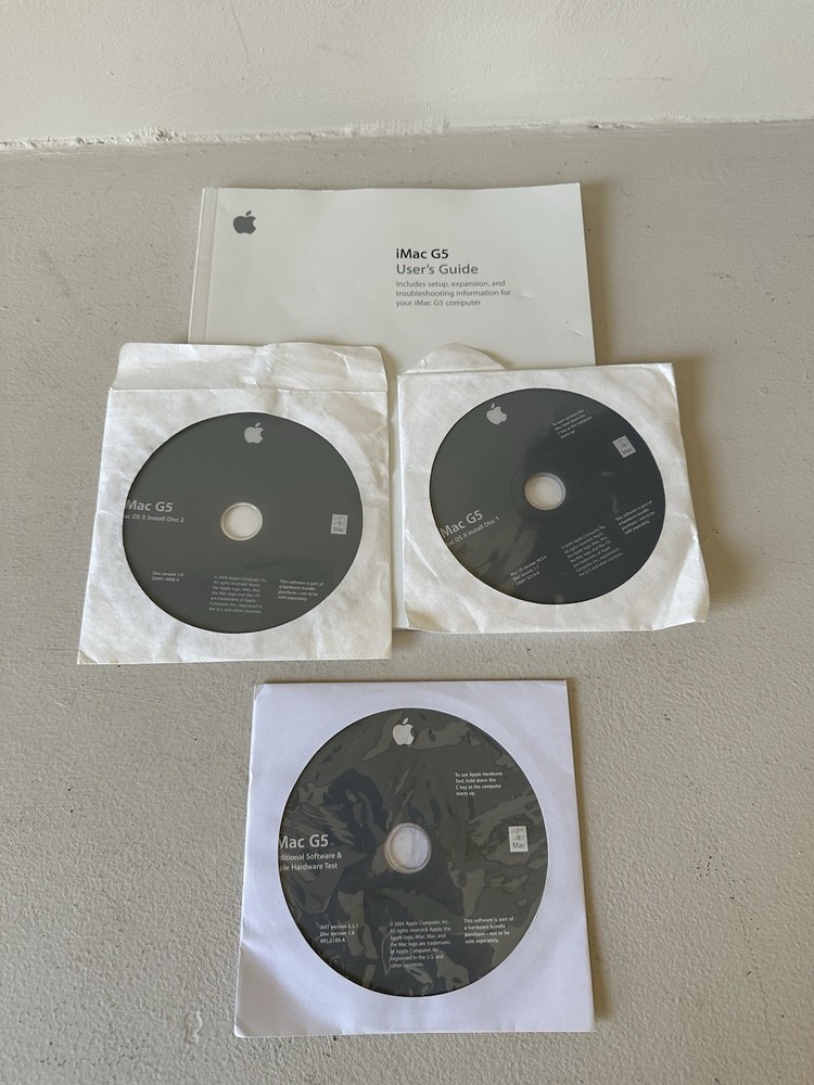 Power Mac G5 User Guide with 2 Installation Discs And Additional Hardware Test