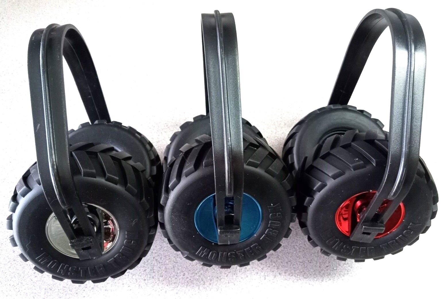 Kids Monster Truck Earmuffs W/Chrome Wheels Monster Jam Style SHIPS FREE