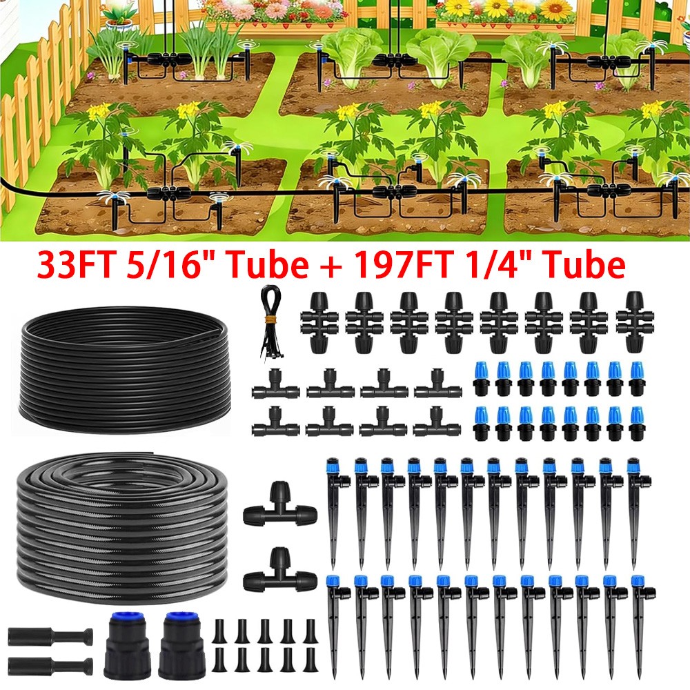 230 FT Drip Irrigation System Kit, Automatic Garden Watering System for Plants