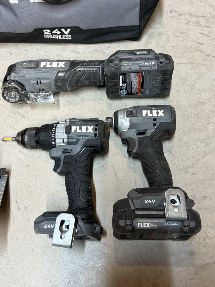 Flex 24V Brushless Tool Set: Circ Saw / Impact / Drill / Oscillating Tool
