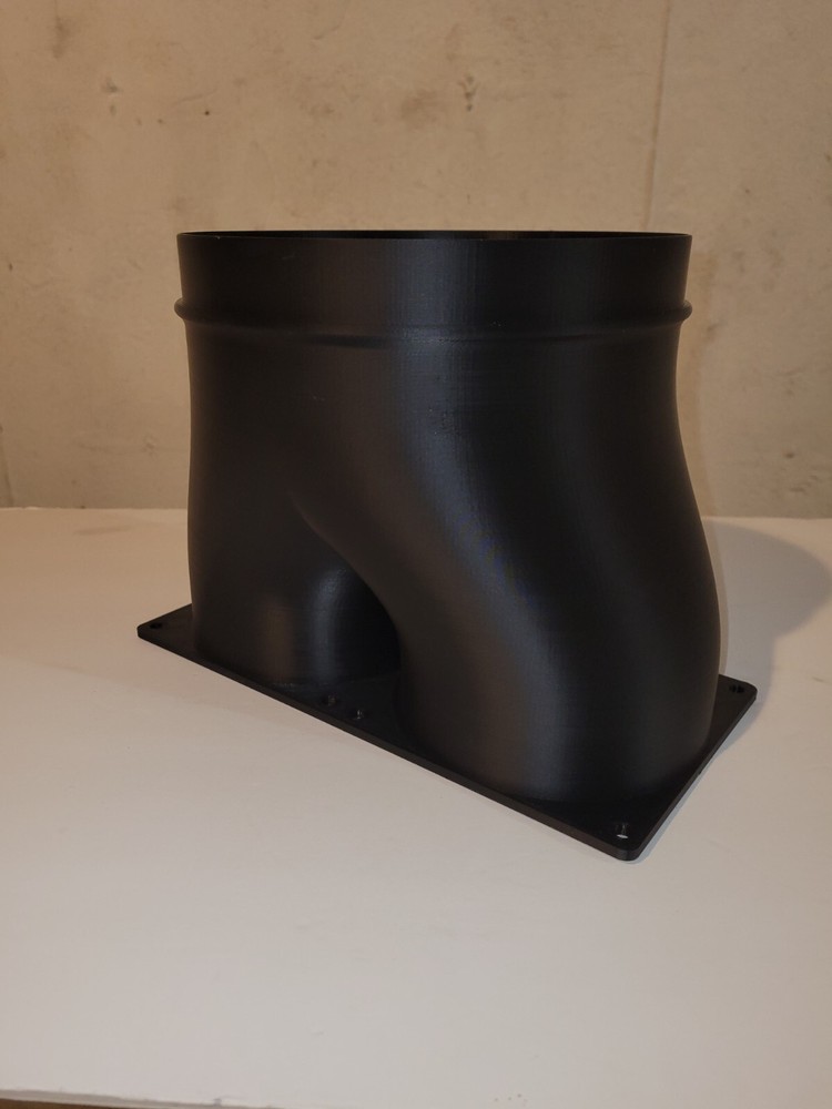 Bitmain S21 Xp Shroud 8" Low restriction (Long radius exhaust adapter)