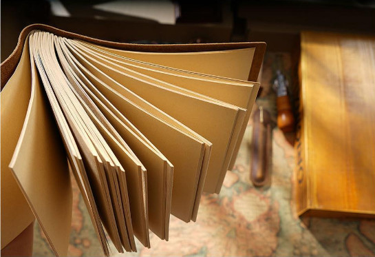 A6 Writing notes Notebook sketchbook Diary Notepad cow leather coffee brown Q297