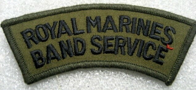 /British ROYAL MARINES BAND SERV.Patch Shoulder Title