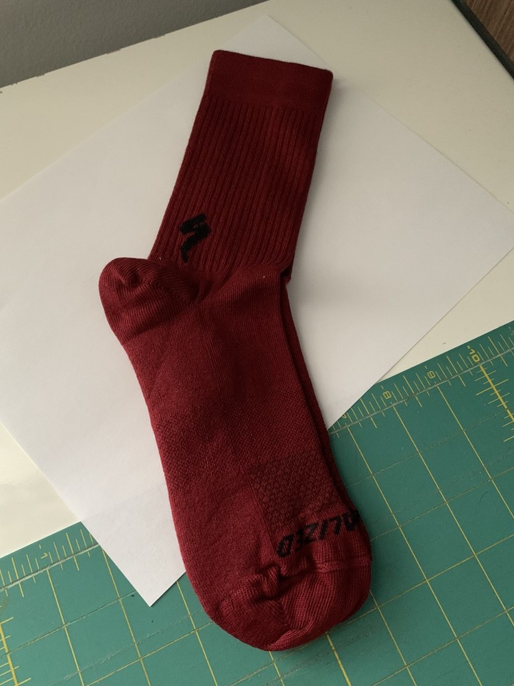 Specialized Cotton Tall Socks - Garnet Red - Size Medium - New