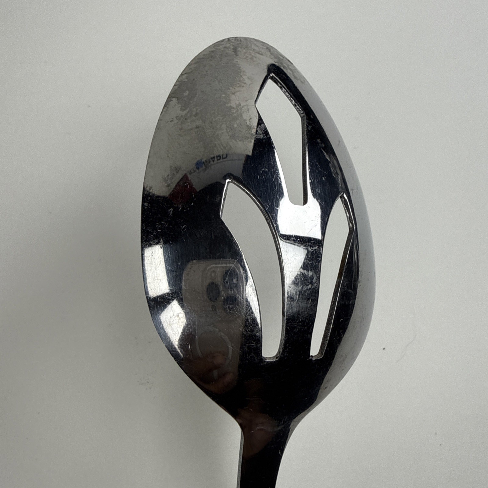 Vtg Stanley Roberts Japan Stainless Steel Serving Set MCM Pierced Spoon Fork 2pc