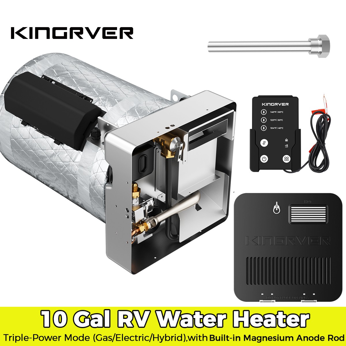 10 Gallon Gas & Electric & Hybrid RV Water Heater Replace Suburban 6/10 Gallon