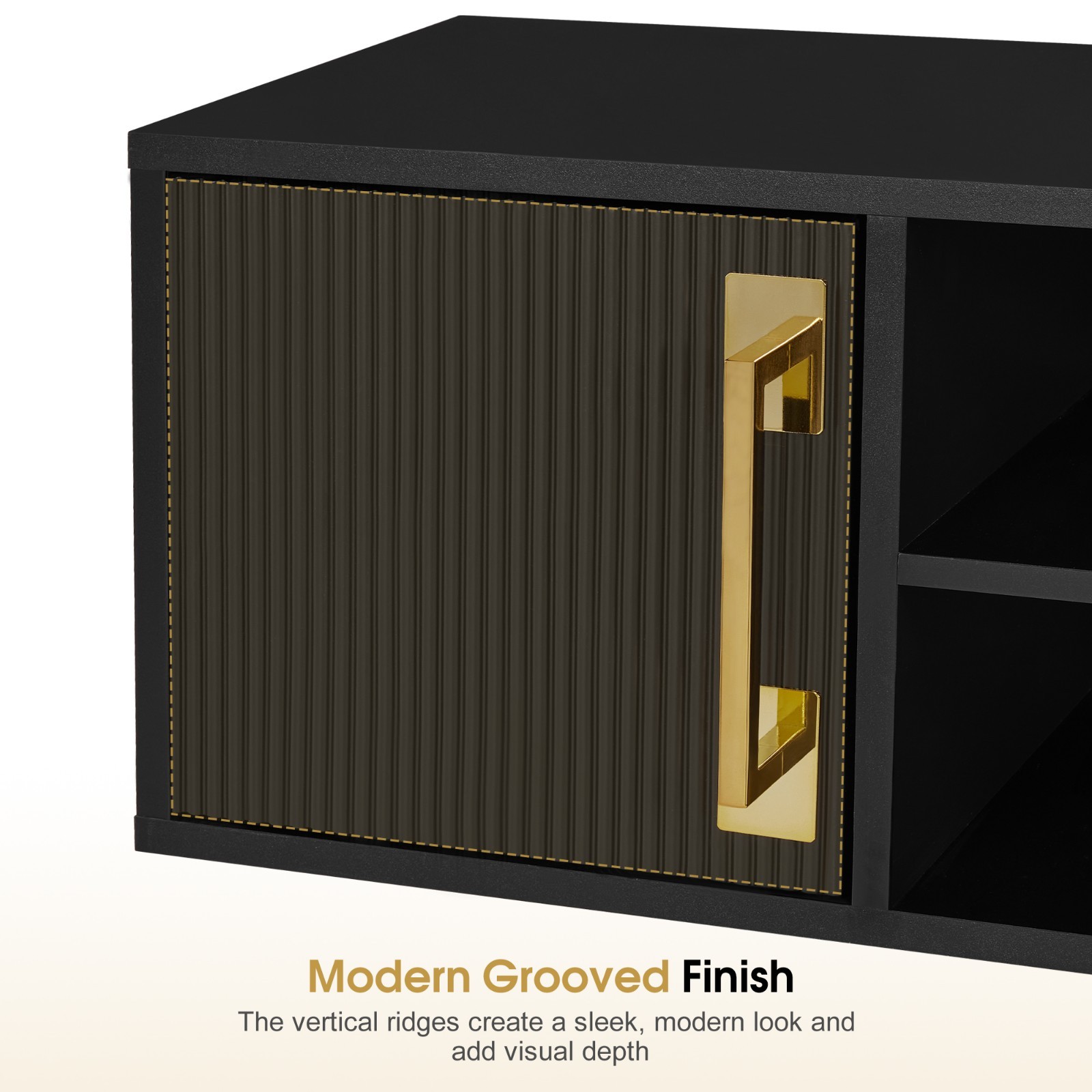 Wall-Mounted Barber Station with Golden Handles, Salon Hanging Storage Organizer