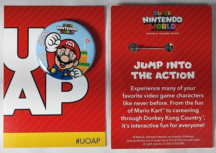 Universal Studios Epic Universe Super Nintendo World UOAP Button