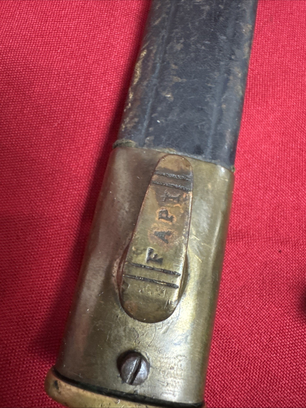 Alex Coppel Solingen Brazil M1908 Mauser Bayonet with Leather Scabbard A955