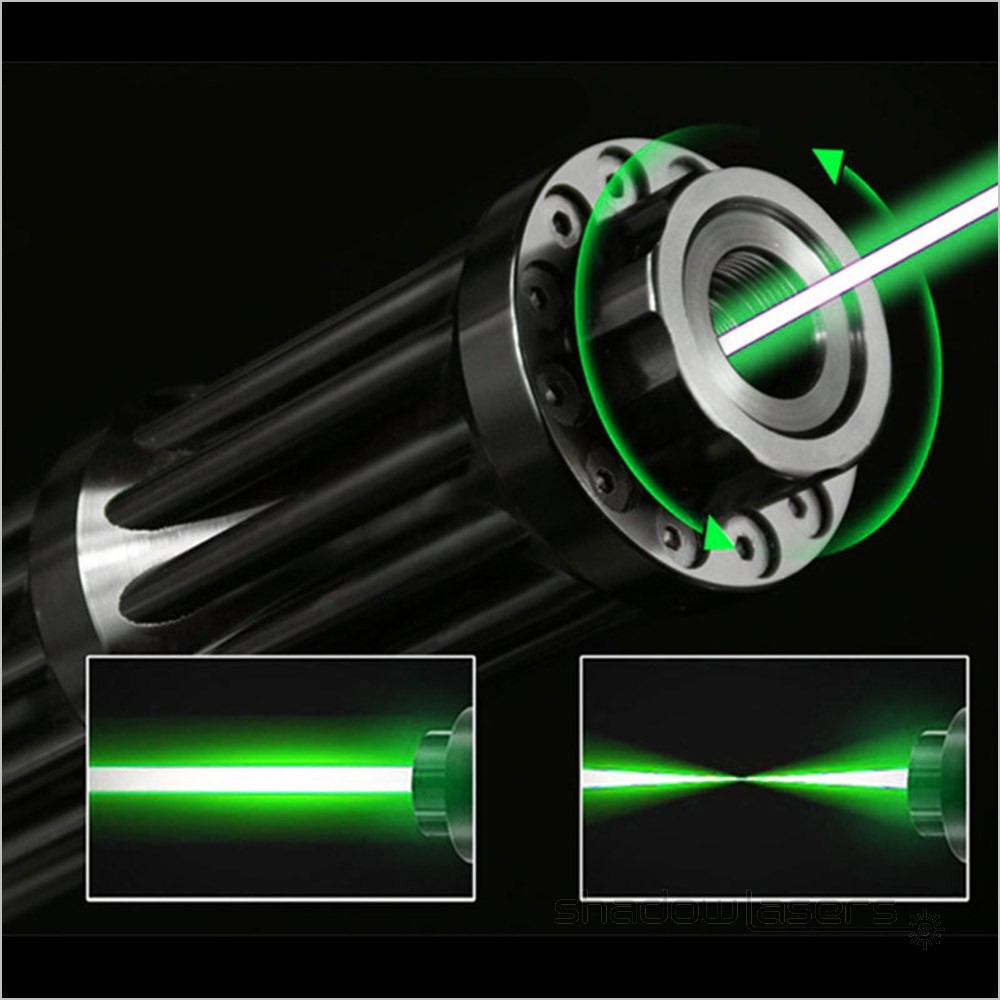LMX3IG GR Laser Pointer Adjustable Focus 520nm Visible Beam Light Laser+Case