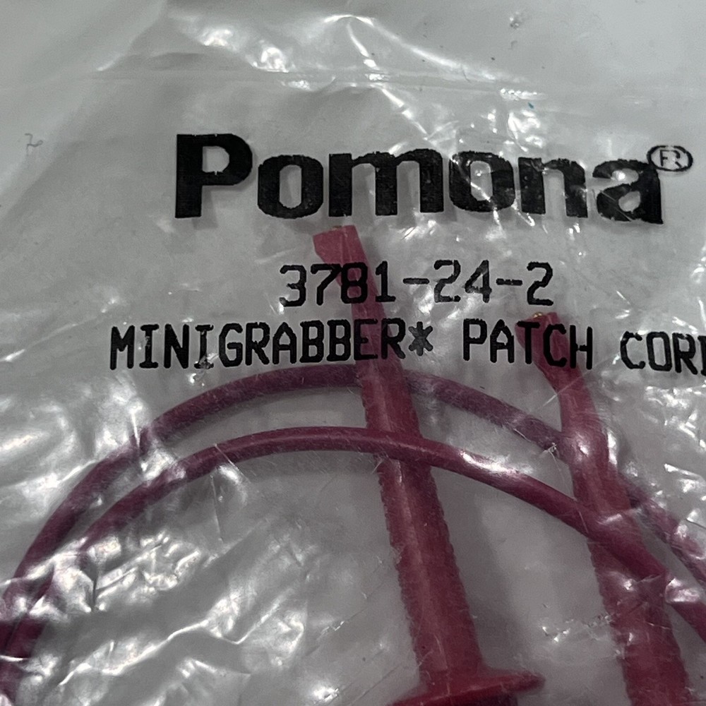 ITT Pomona PN: 3781-24-2 Red MiniGrabber Patch Cord NEW