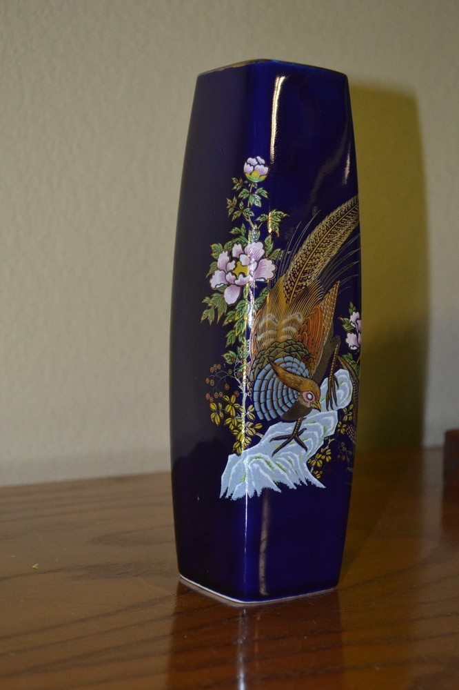 Blue Pheasant Interpur Japan Vase - Flowers - NICE
