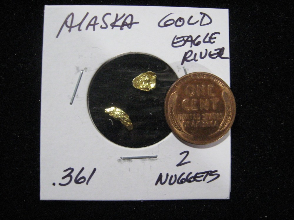 ALASKA GOLD NUGGETS EAGLE RIVER  .361` GRAM
