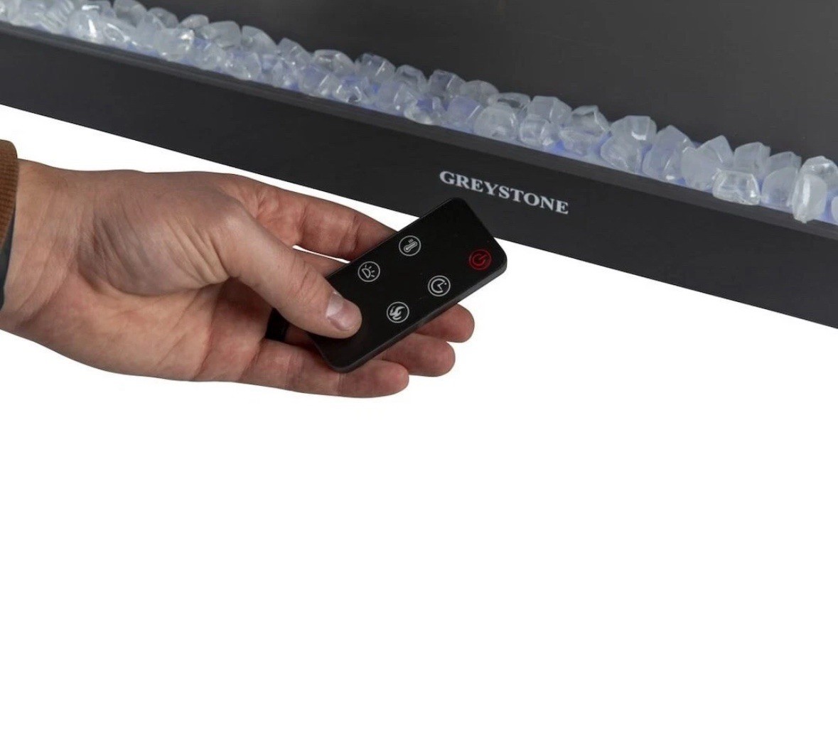 Greystone #F32-18A 3-Color Crystal LED Fireplace - 32" with Remote