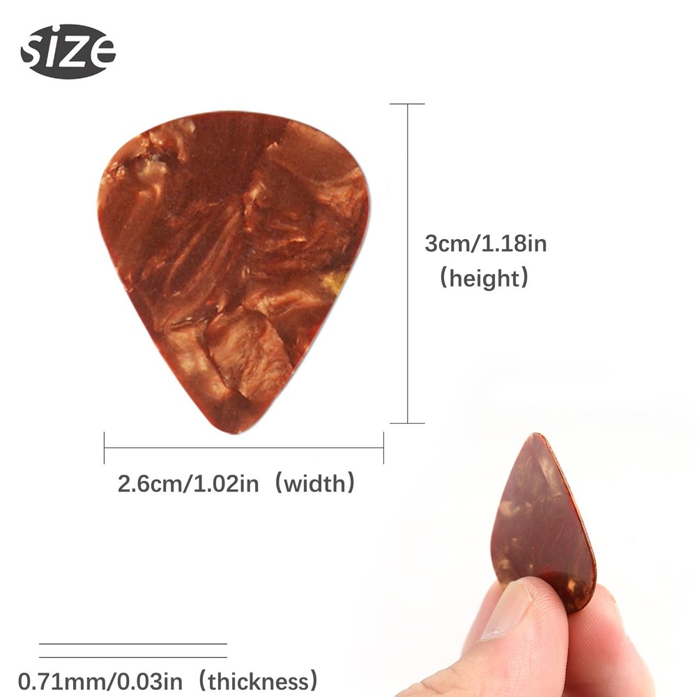 Adjustable Guitar Strap Includes 2 Strap Locks & 2 Matching Picks & 1 Picks H...