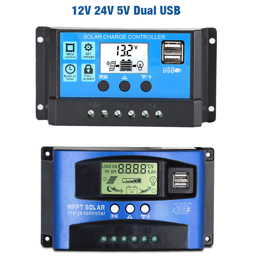 12/24V 10-100A MPPT PWM Solar Charge Controller Regulator Auto Focus Tracking