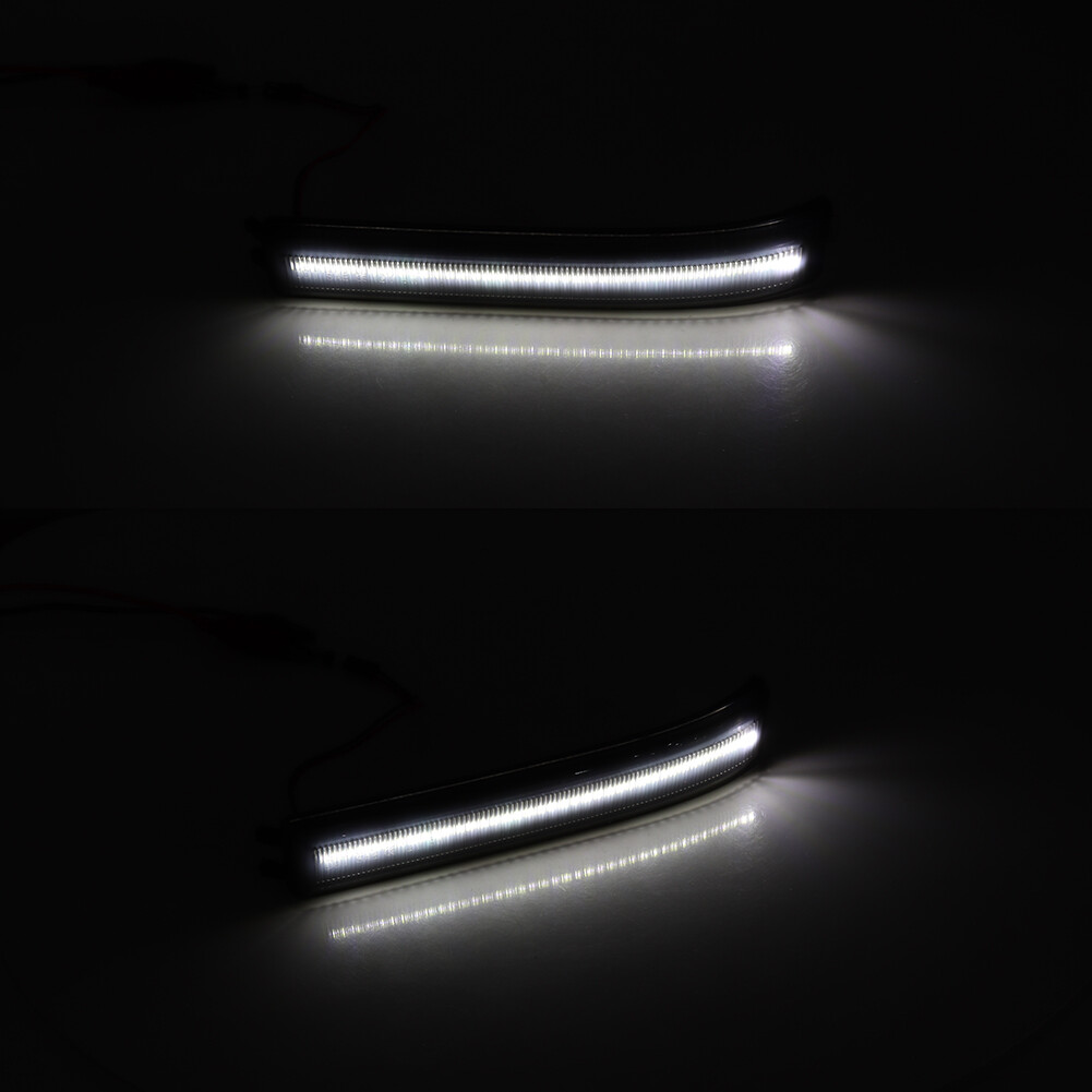 2X White LED Side Mirror Lamp Turn Signal Lights For 2009-2014 Ford F-150 Smoked