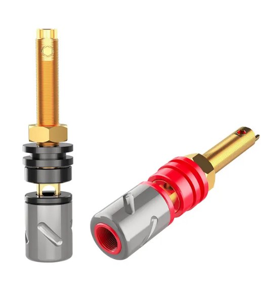HiFi Copper Binding Post Amplifier Banana Plug Terminal Speaker Socket Connector