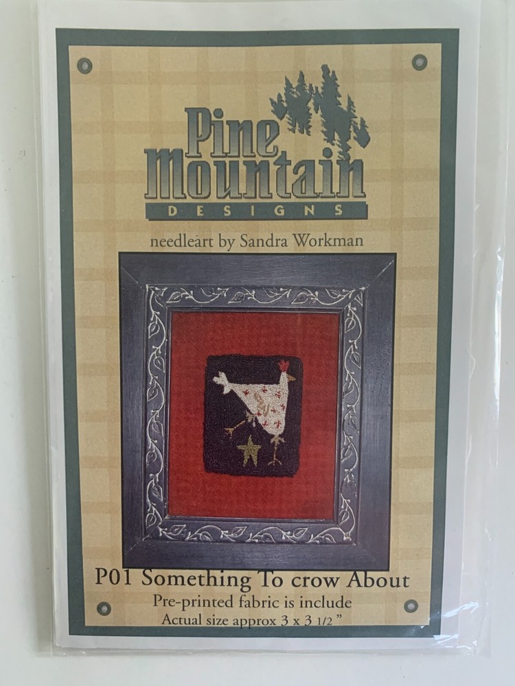Pine Mountain Designs SOMETHING TO CROW ABOUT Punch Needle Fabric & Instructions