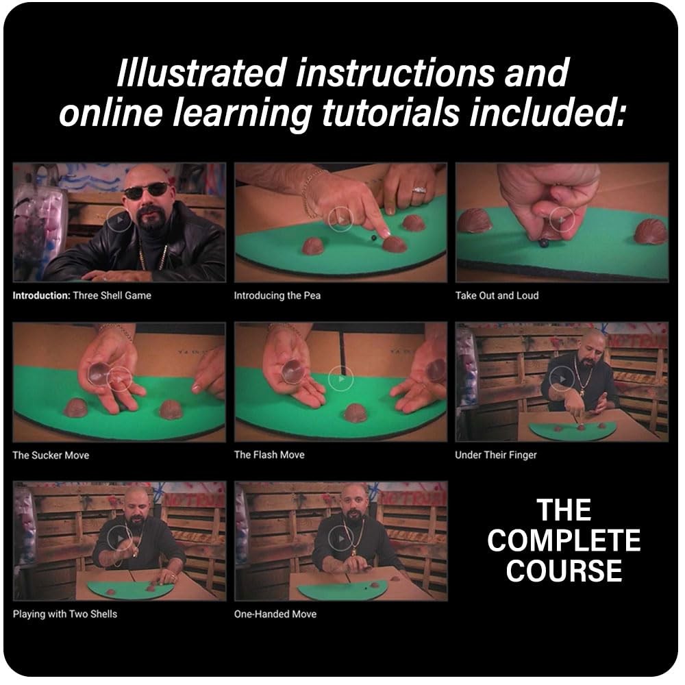 Three Shell Game Magic Trick Set Classic Street Magic for Beginners