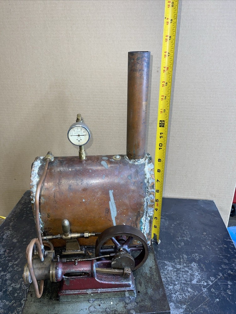 Early Antique Steam Engine Model Orginal Hit Miss