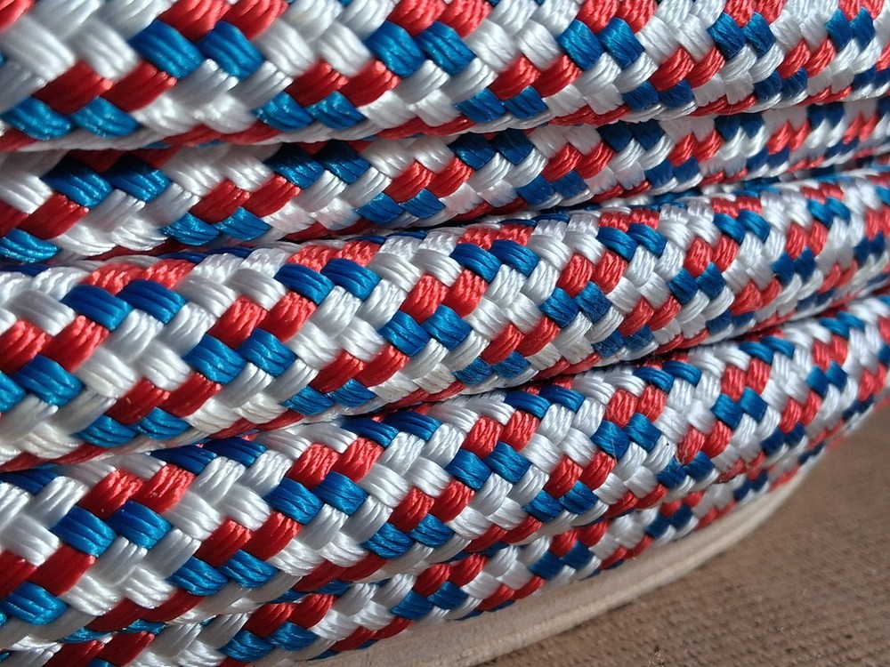 9/16 x 100 ft. Double Braid-Yacht Braid Polyester Rope. RWB