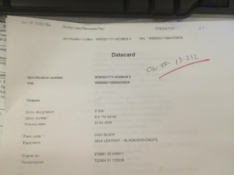 08 MERCEDES S-CLASS DASH BEZEL