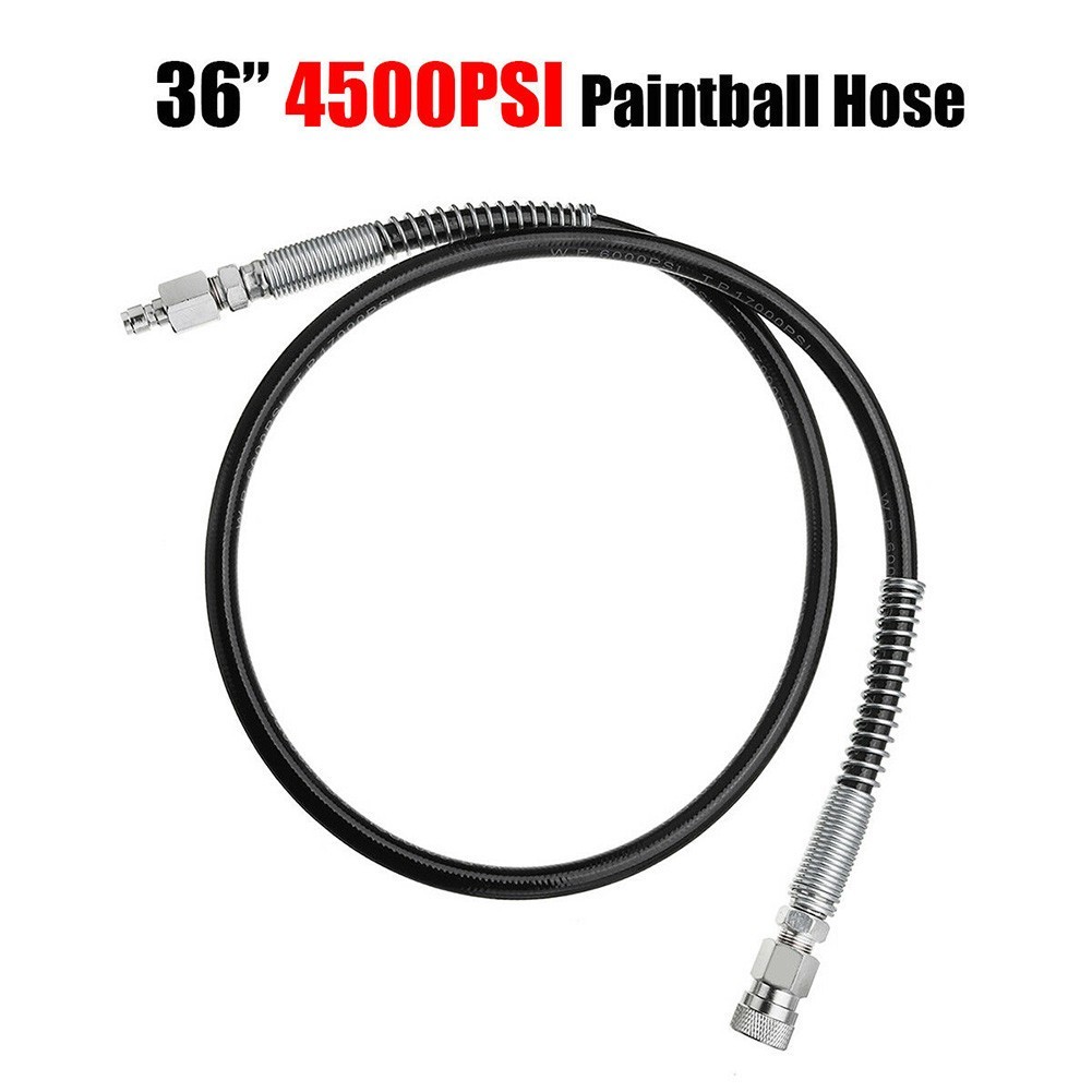Braided Hose for 4500PSI For HPA SCUBA PCP Tank Fill with Quick Release Black