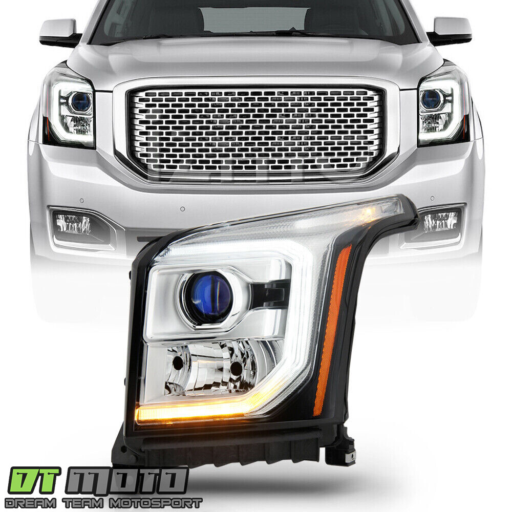2015-2017 GMC Yukon XL Halogen LED DRL Projector Headlight Headlamp Driver Side