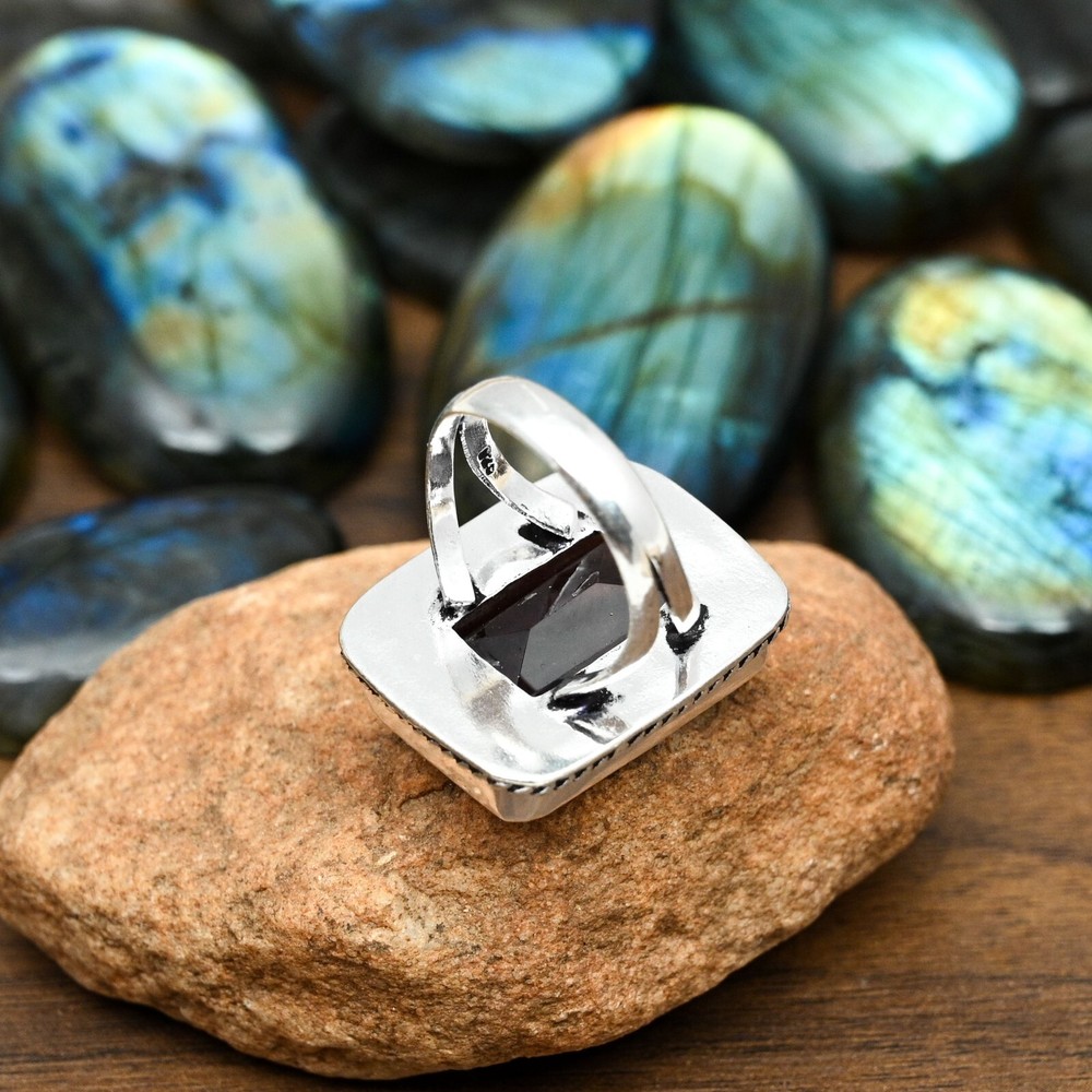 Amethyst Gemstone 925 Solid Silver Handmade Wedding Jewelry Ring Gift All Size