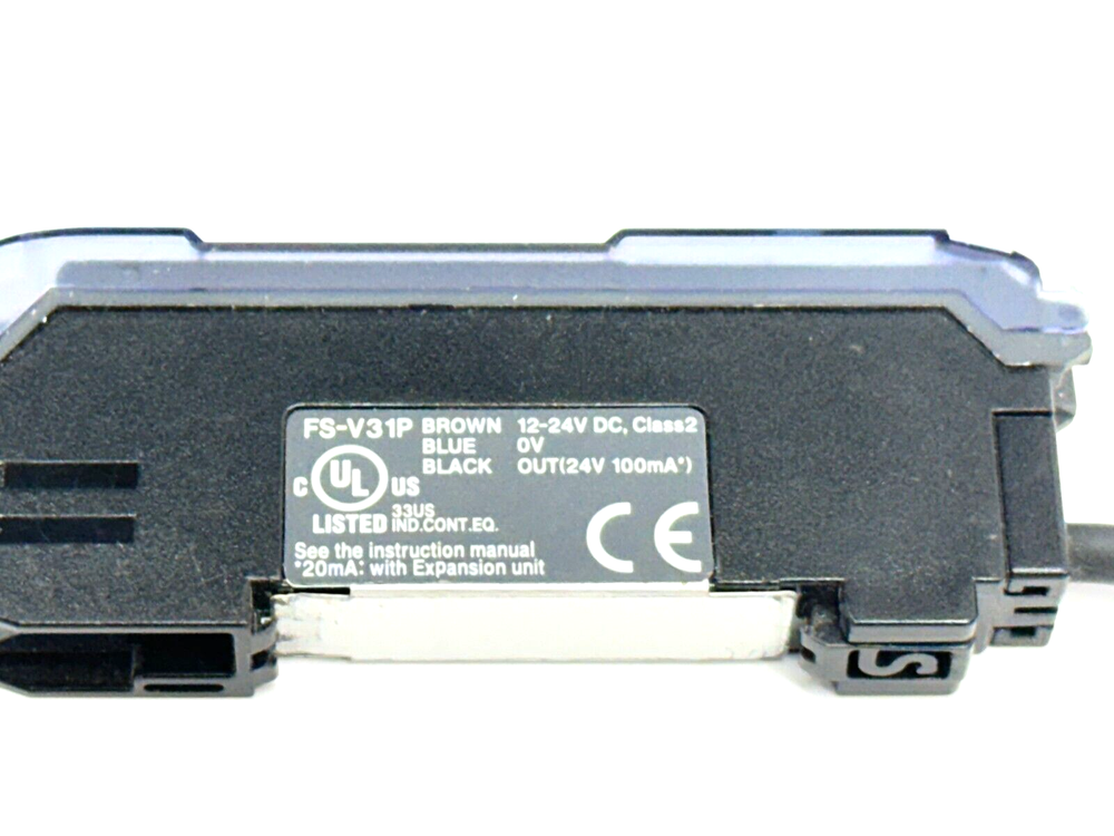 Keyence FS-V31P Fiber Amplifier Main Unit 72" Cable