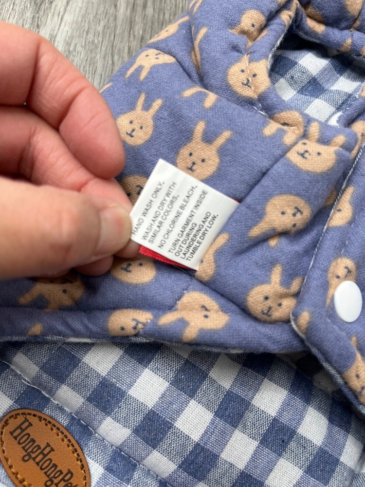 HongHongPet Reversible Winter Vest, Blue Size Medium