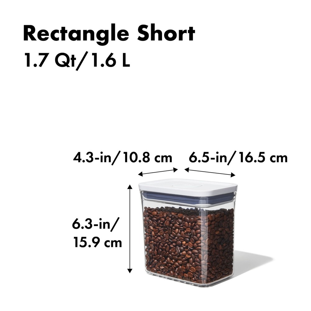 OXO Softworks POP Container - Rectangle Short 1.7 Qt