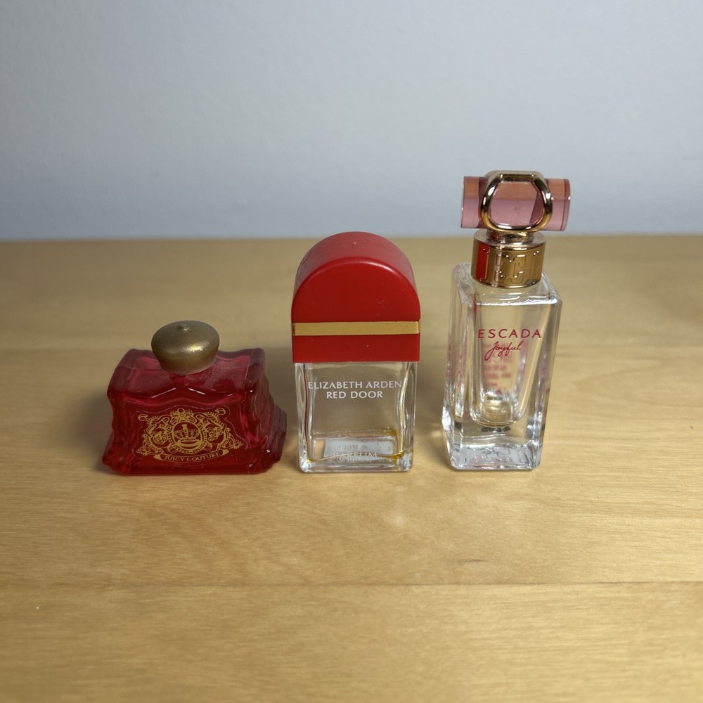 3 Mini Collectible Perfume Bottles EMPTY