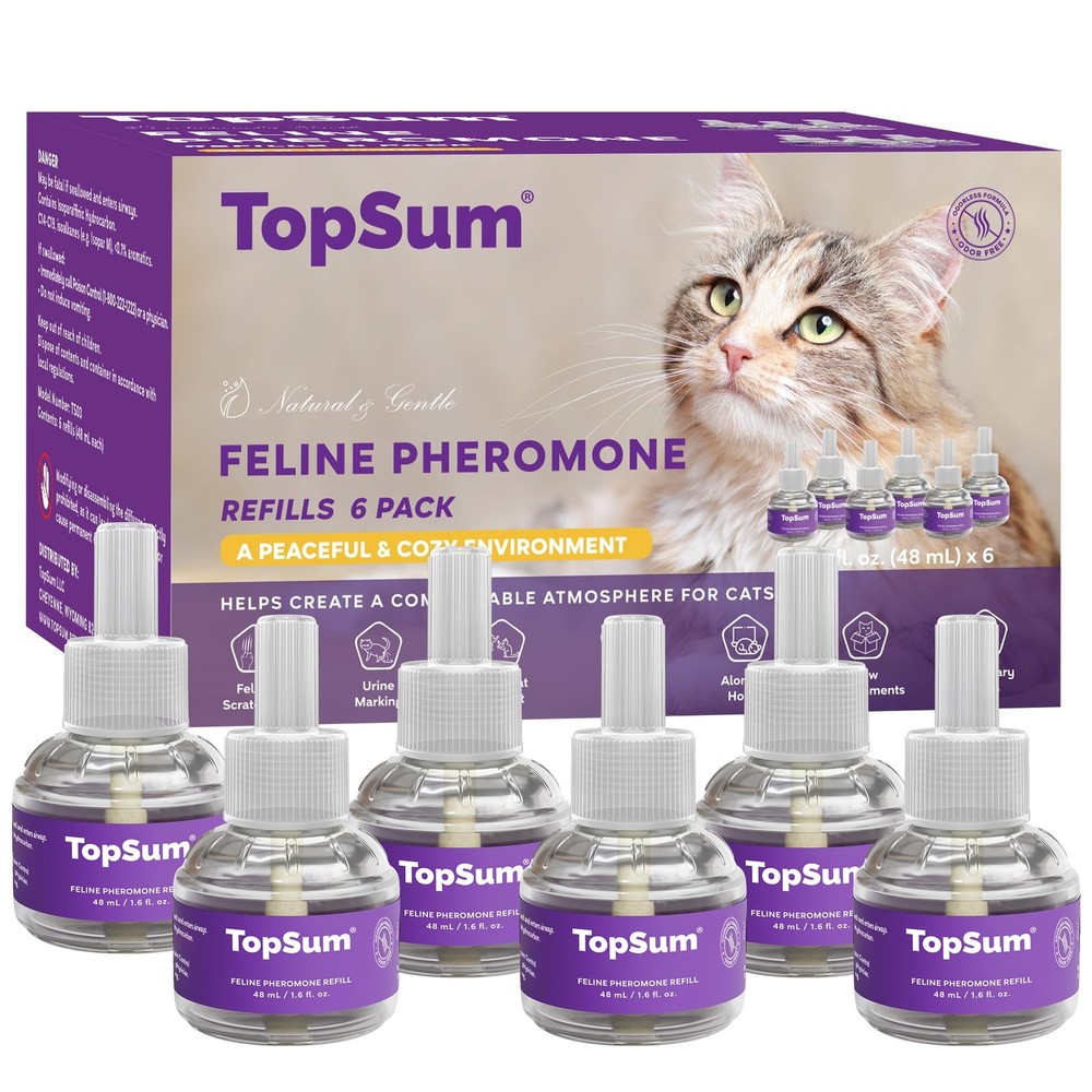 Cat Calming Diffuser Refills: Pheromone Refill for Cats, Long-Lasting 6-Month...