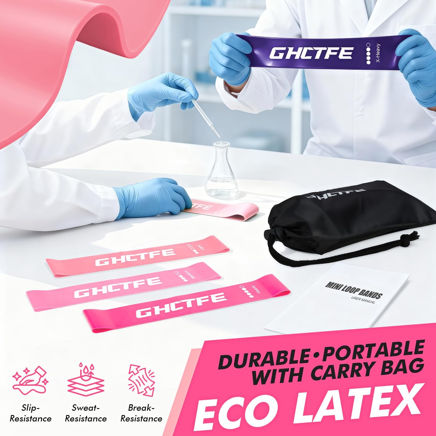 20PCS Resistance Bands Bulk Set for Trainers, Small Groups & Fitness Classes,...