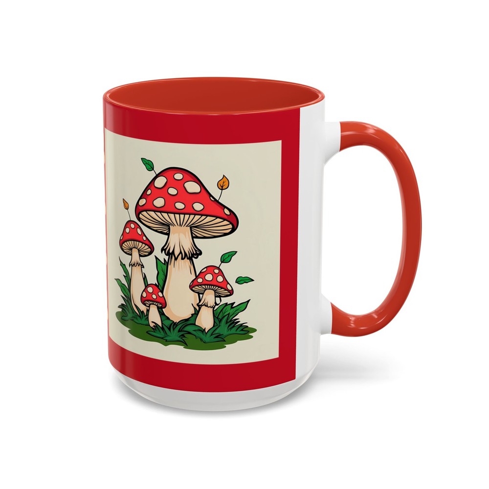Coffee Cup Mushroom Accent Toadstool Design Mug
